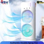 Rechargeable desktop fan spraying mist water for cool and refreshing air