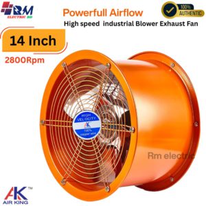 14 inch high speed industrial exhaust fan with copper motor