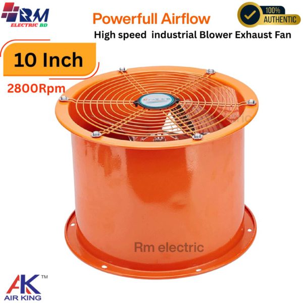 blower exhaust fan with 2800 RPM copper motor for industrial ventilation rm electric bd