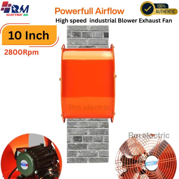 Powerful industrial ventilation fan with anti-oil and anti-dust protection