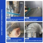 Locking Clamp and Fitting Screws for Kitchen Hood Installation